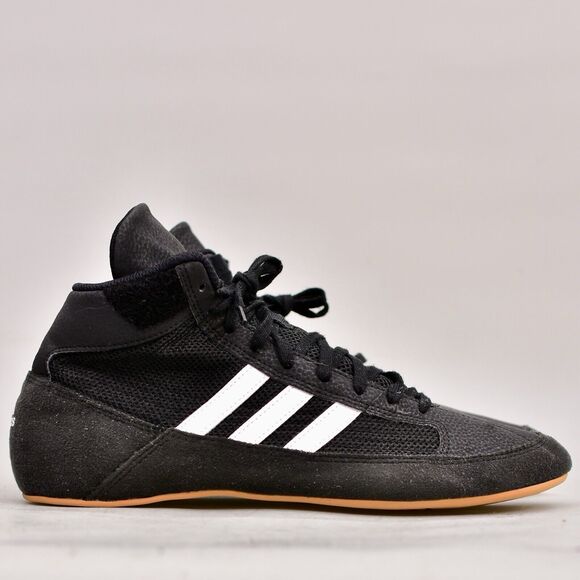 ADIDAS SHOES MEN'S SIZE 10 HAVOC 2 WRESTLING SNEAKER BLACK WHITE HIGH TOP - Picture 1 of 9